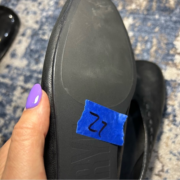 Frye Dark Pewter Claire Leather Flats Size 8 - Picture 9 of 9